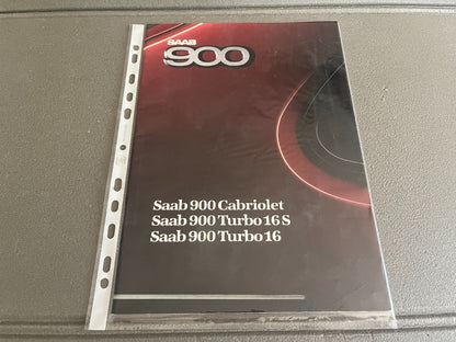 Ancien Dépliant Brochure Documentation Automobile Saab 900 Cabriolet Turbo 16 S