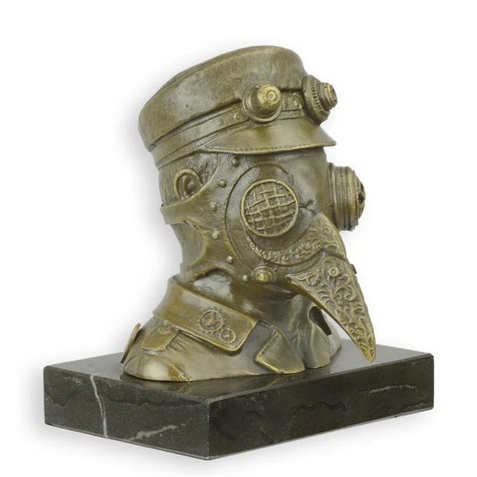 STATUE MODERNE SCULPTURE BRONZE DU MÉDECIN DE LA PESTE