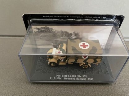 Miniature Militaire Char Tank Blindé Camion Opel Blitz 3.6-36S 1943 Altaya 1/72