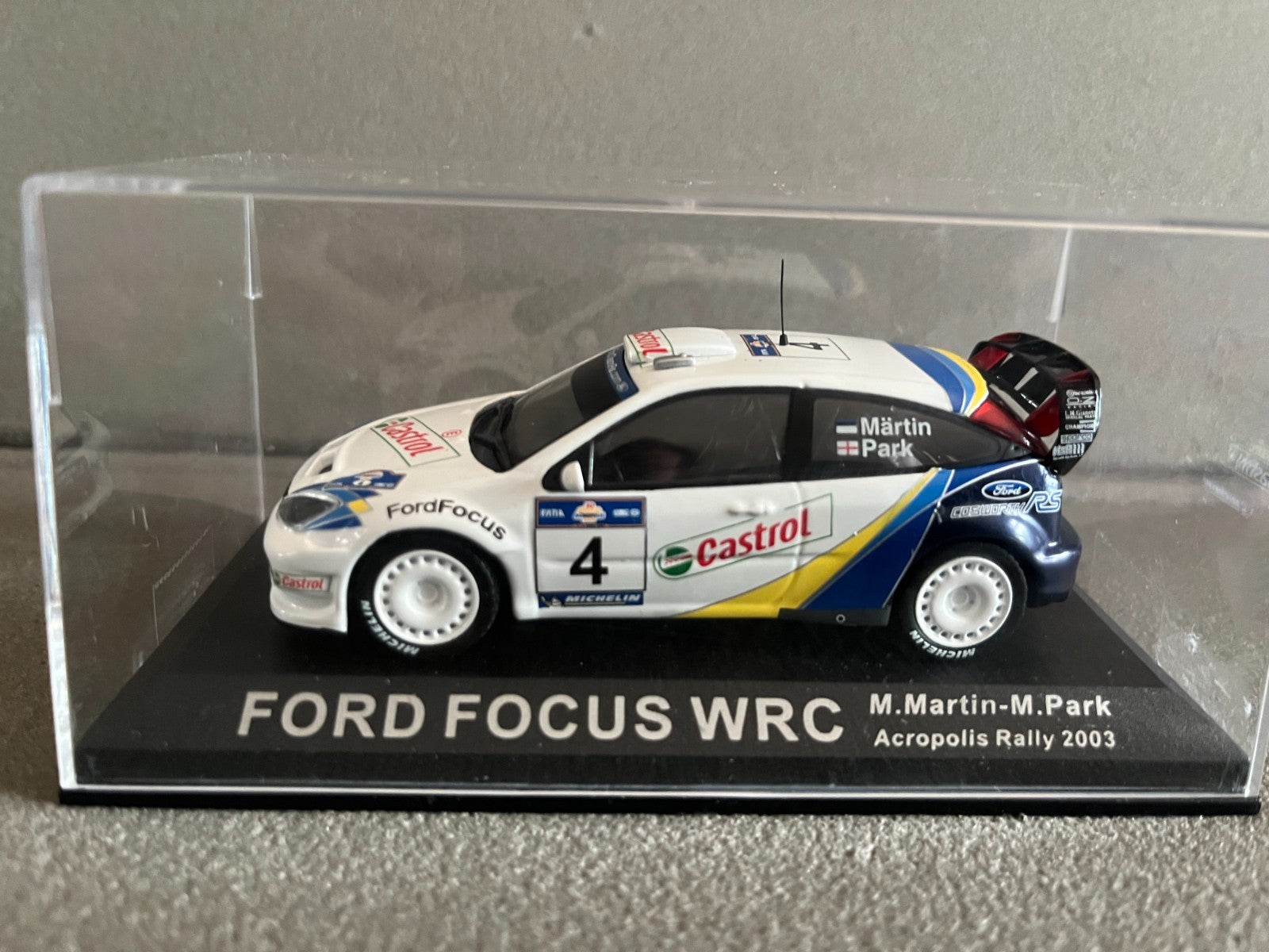 Voiture Miniature Ford Focus WRC Rallye Acropolis 2003 au 1/43