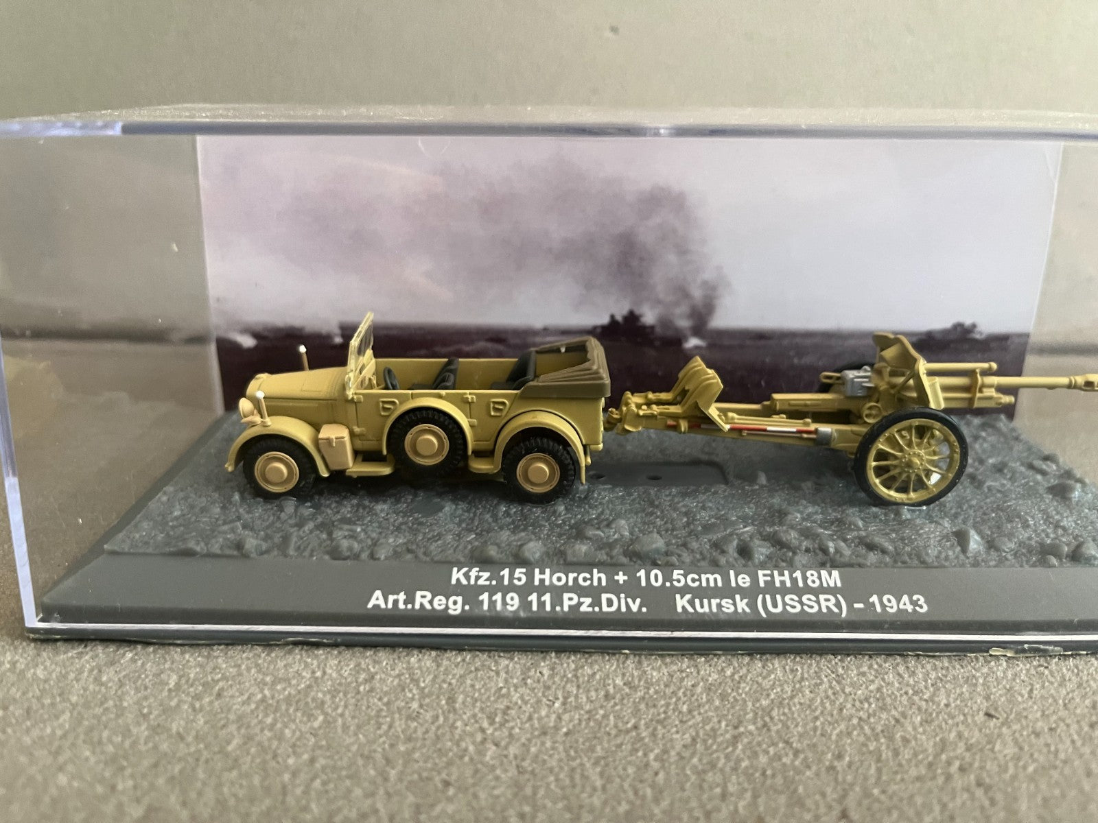 Miniature Militaire Char Tank Blindé Kfz. 15 Horch 10.5 cm le FH18M Altaya 1/72