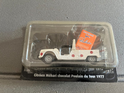 Voiture Miniature Citroen Mehari Poulain 1977 Tour de France Vélo Norev au 1/43