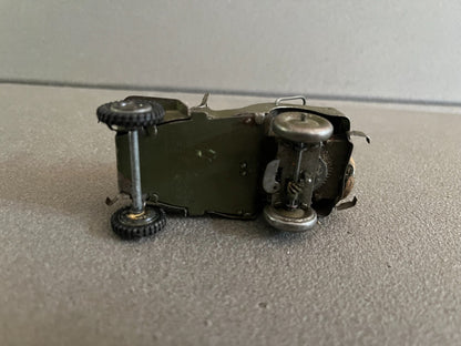 Rare Ancienne Voiture Miniature Militaire Jeep Willis Armée Tôle Modifié 1/43