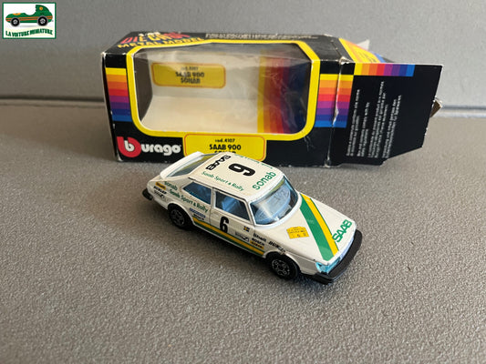 Voiture miniature Saab 900 Sonab cod. 4107 Burago au 1/43