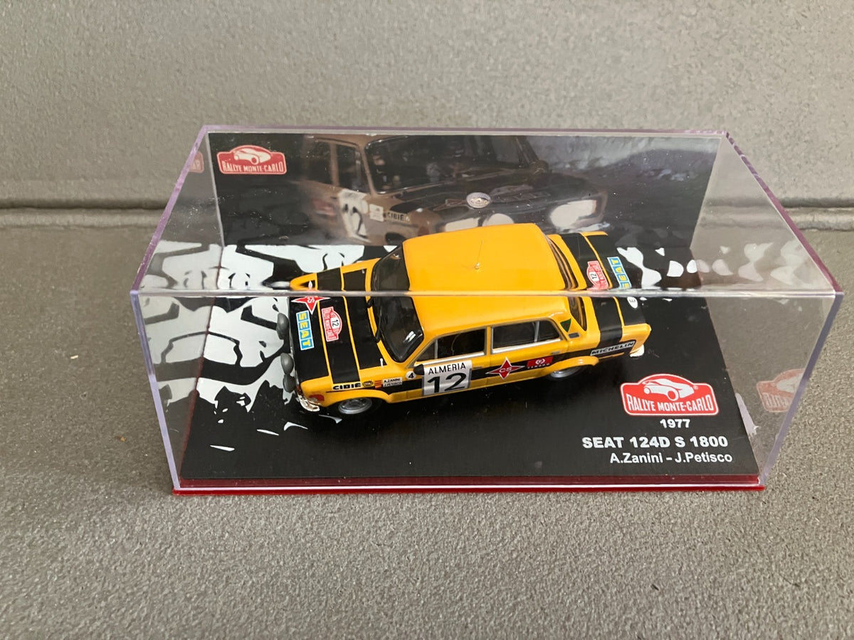 Voiture Miniature Seat 124D S 1800 Rallye Monte Carlo 1977 Altaya au 1/43