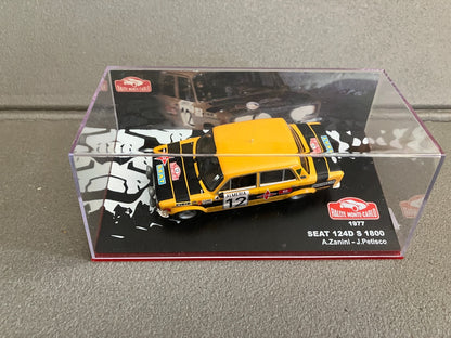 Voiture Miniature Seat 124D S 1800 Rallye Monte Carlo 1977 Altaya au 1/43