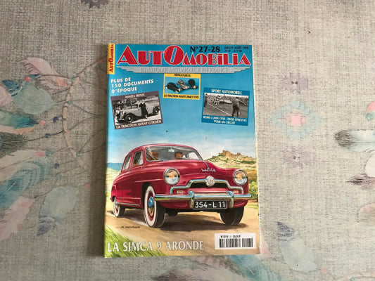 Livre Revue Voiture Automobile Automobilia N°27 28 1998