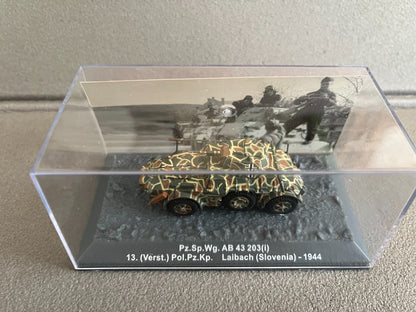 Miniature Militaire Char Tank Blindé Pz.Sp.Wg. AB 43 203 (i) Altaya 1/72