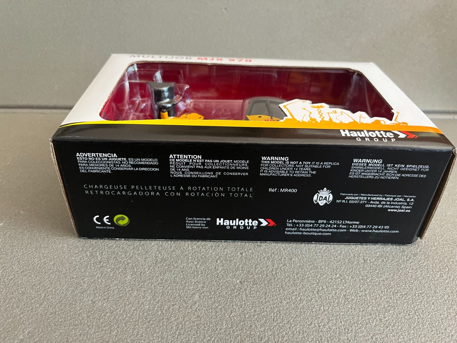 Miniature Véhicule Chantier Chargeur Pelle Multijob MJX 970 Haulotte Joal 1/50