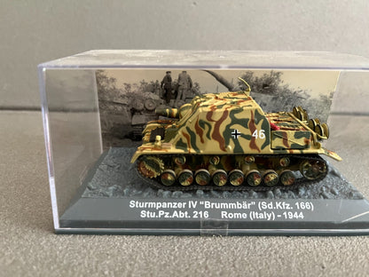Miniature Militaire Char Tank Blindé Sturmpanzer IV Brummbar Altaya 1/72