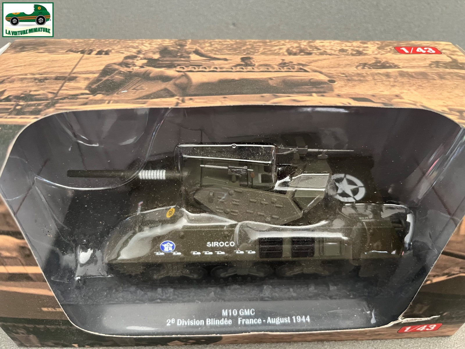 Miniature Militaire Blindé Char Tank M10 GMC France 1944 1/43