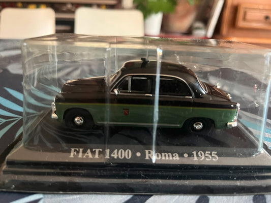Voiture Miniature Fiat 1400 Roma 1955 Taxi Du Monde au 1/43 Altaya