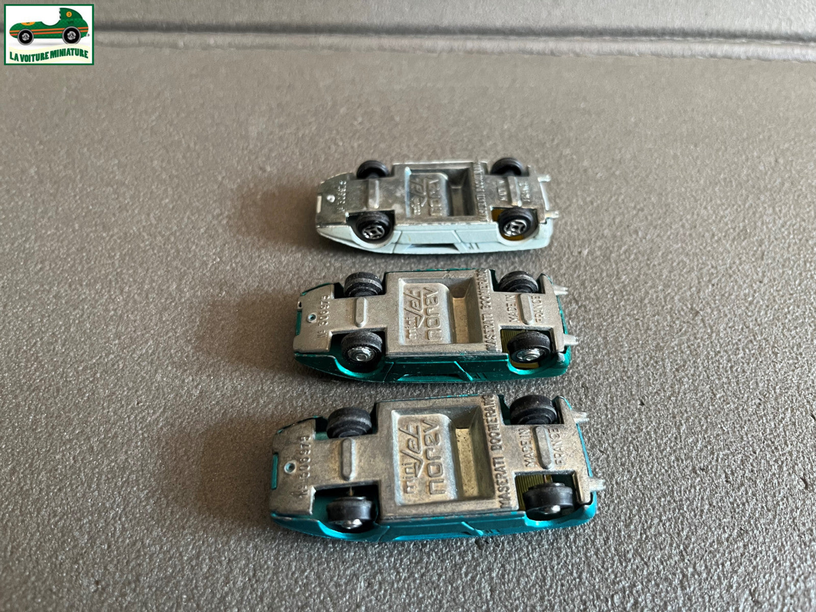 Ancienne Miniature Voiture Lot de 3 Maserati Bommerang MiniJet Norev France 1/64