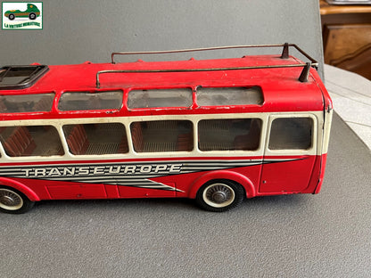 Jouet Ancien Bus Tôle Joustra autobus Setra Transeurope Vintage