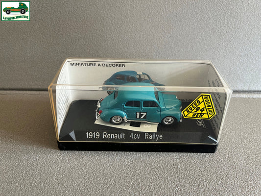 Voiture Miniature 1919 Renault 4CV Rallye Solido au 1/43