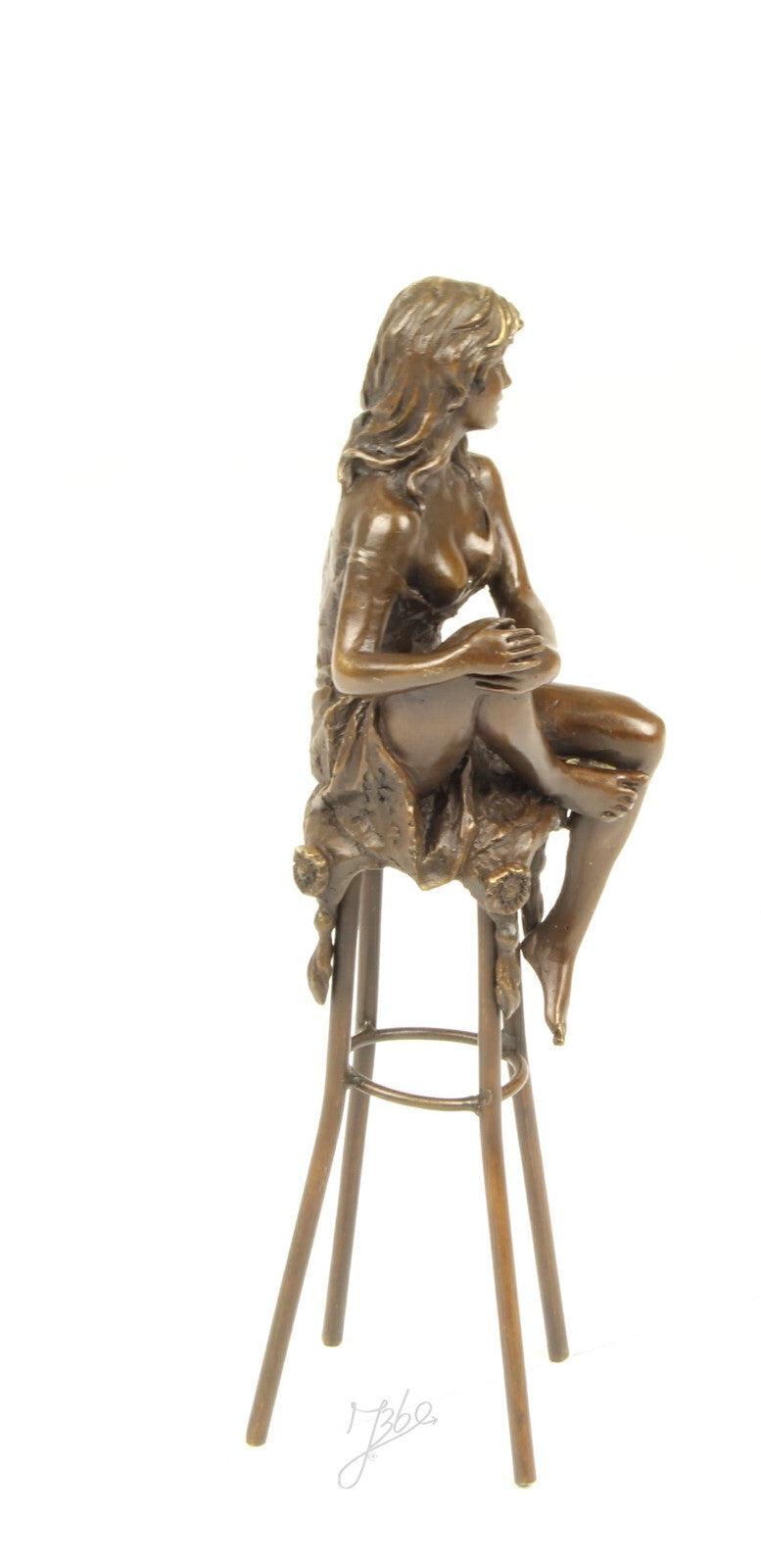 Statue Sculpture Bronze Art Déco Nouveau Femme Tabouret Bar DSBJ-11 Moderne