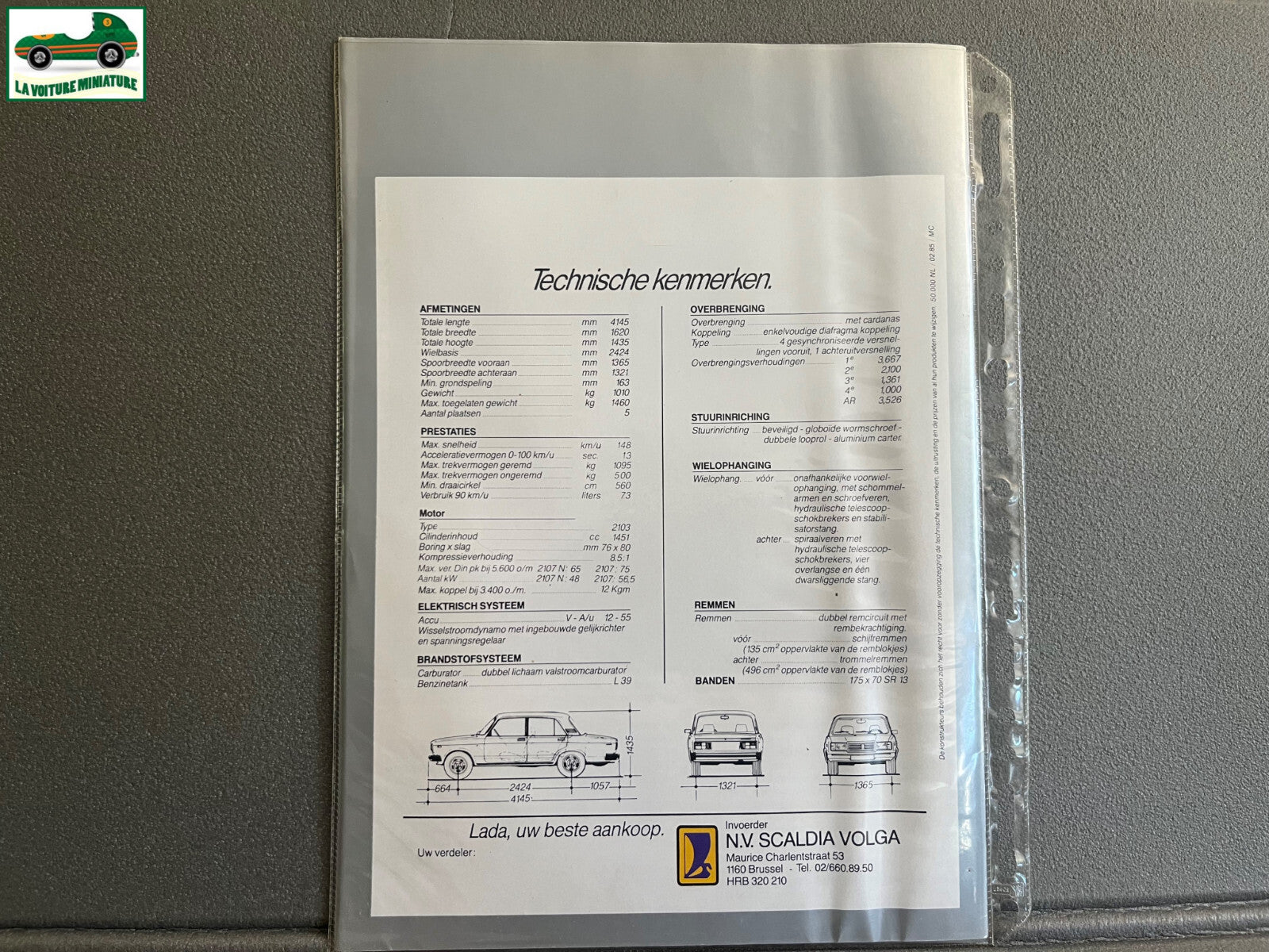 Ancien Dépliant Brochure Documentation Automobile Lada 2107