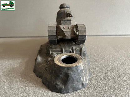 Ancien Miniature Militaire Char Encrier tank Renault FT17 Camp de Sissone