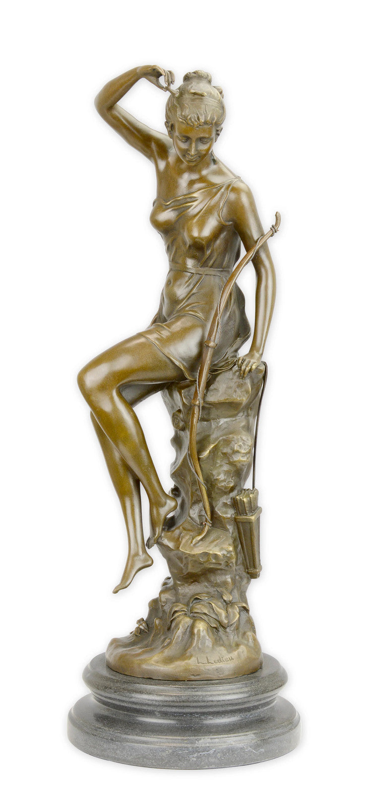 STATUE MODERNE SCULPTURE BRONZE DE DIANA LA CHASSEUSE