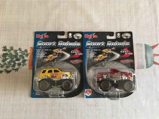 Voiture Miniature Lot de 2 Maisto Monster 4x4 Sport Rebels White Hot Dakota 