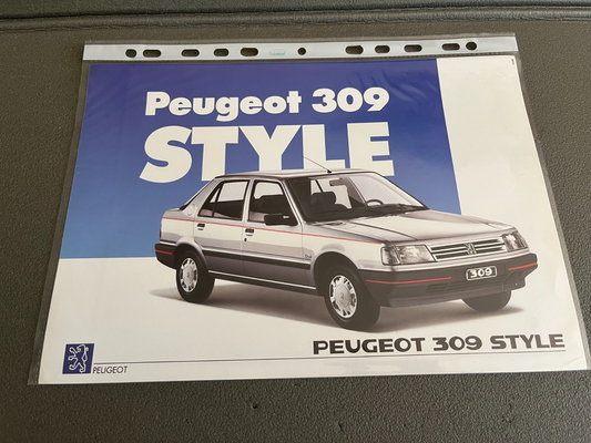 Ancien Dépliant Brochure Documentation Automobile Peugeot 309 Style