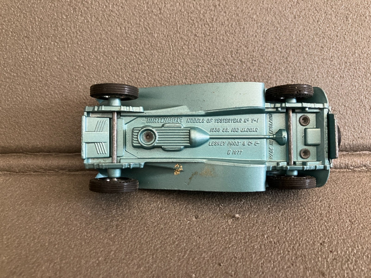 Ancienne Miniature Voiture 1936 SS 100 Jaguar Matchbox N° Y-1 Lesney 1977