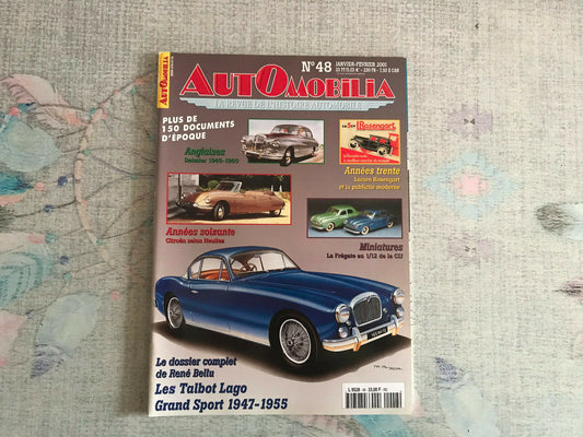 Livre Revue Voiture Automobile Automobilia N°48 2001