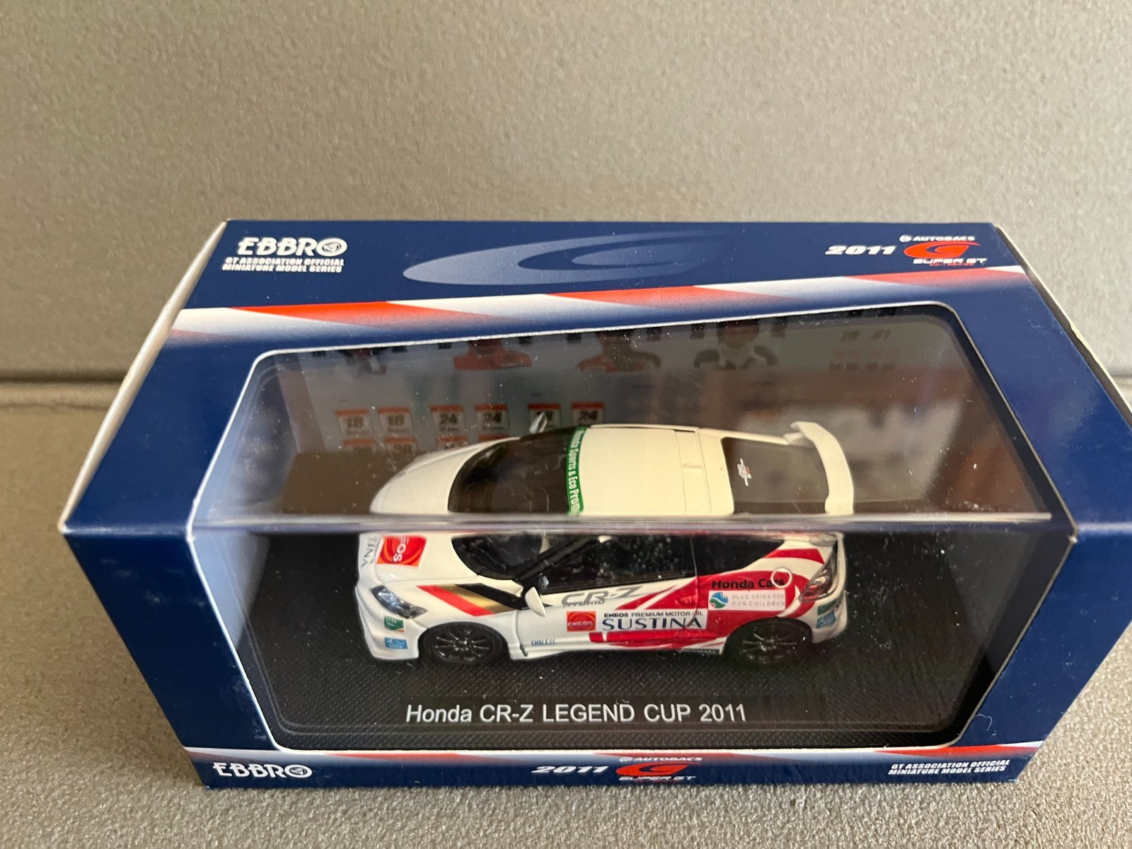 Voiture Miniature Honda CR-Z Legend Cup 2011 Ebbro au 1/43
