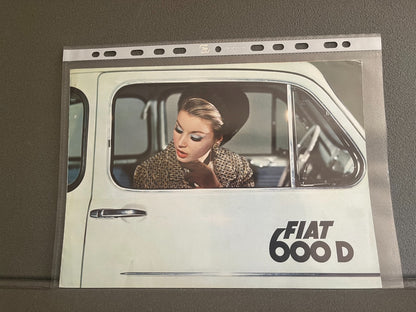 Ancien Dépliant Brochure Documentation Automobile Fiat 600 D