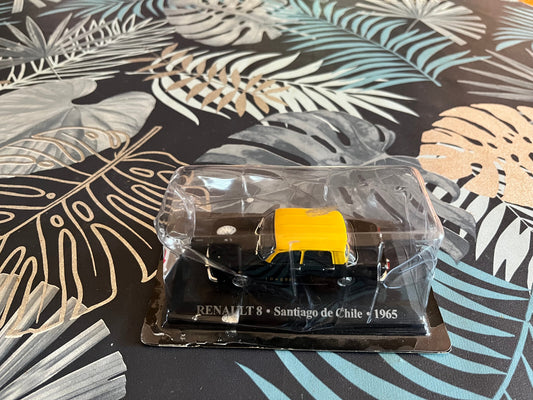 Voiture Miniature Renault 8 Santiago de Chile 1965 Taxi Du Monde au 1/43 Altaya