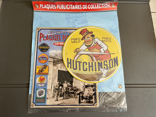 Plaque Métal Voiture Automobile Publicitaire Collection Hutchinson Pneu