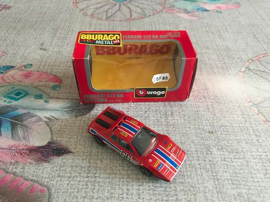 Ancienne Voiture Miniature Ferrari 512 BB Burago Made in Italy 1/43