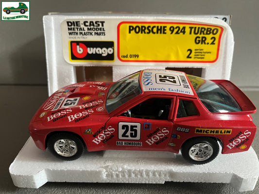 Ancienne Voiture miniature Porsche 924 Turbo GR.2 cod. 0199 Burago au 1/24