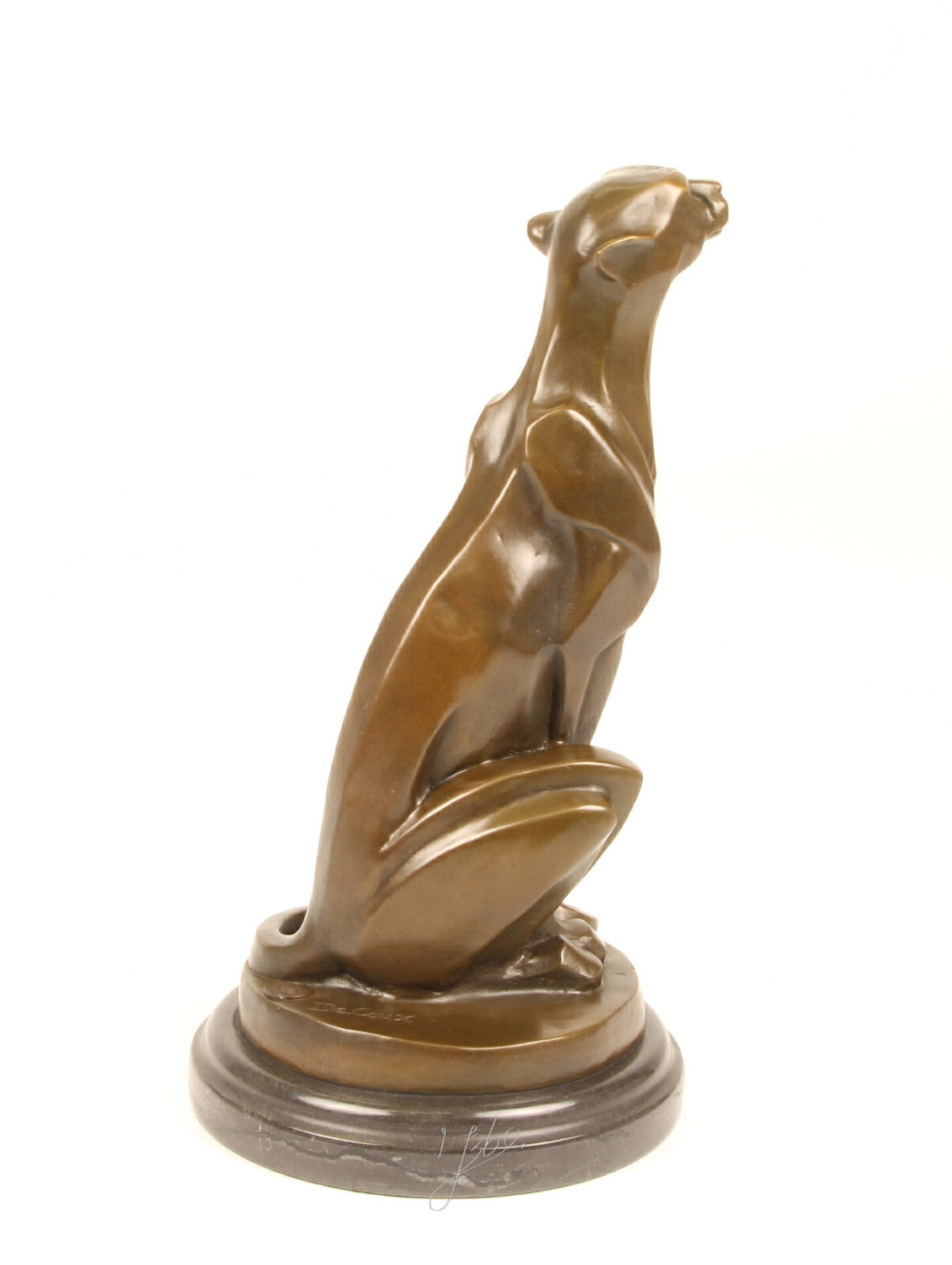 Statue Sculpture Bronze Art Déco Nouveau Guépard DSBJ-2 Moderne