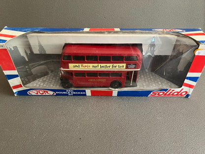 Voiture Miniature bus autobus AEC double decker Solido JCR au 1/50