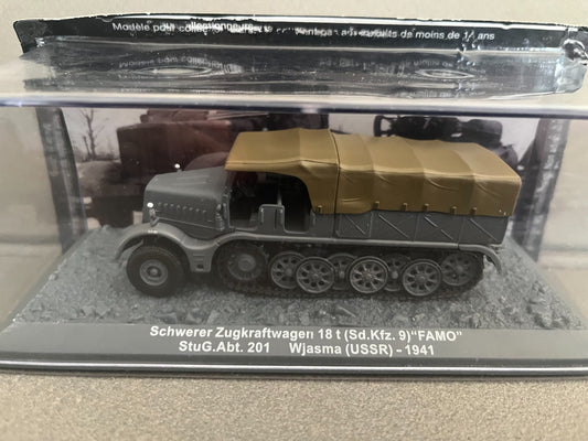 Miniature Militaire Char Tank Blindé Schwerer Zugkraftwagen Famo 201 Altaya 1/72