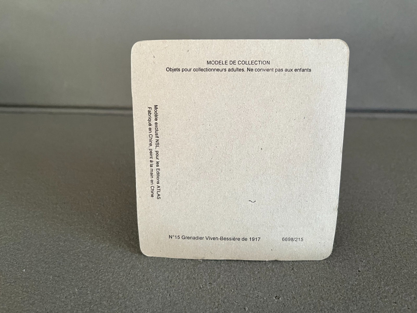 Soldat Plomb Guerre 1914 1918 NSL Editions Atlas Grenadier Viven Bessière N°15