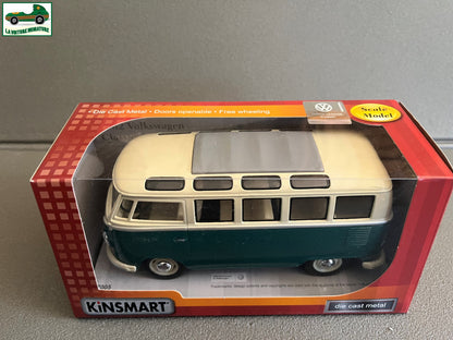 Voiture miniature Volkswagen Combi Samba Bus Kinsmart au 1/24