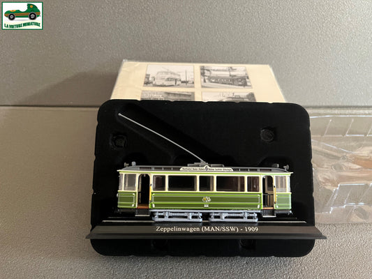 Voiture Miniature Tramway Zeppelinwagen 1909 Ixo Atlas au 1/87