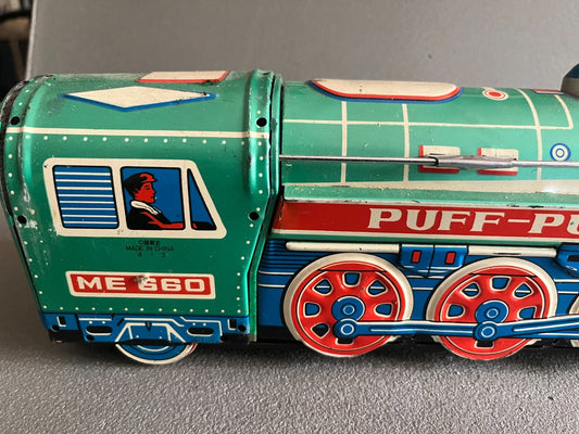 Jouet Ancien Tôle Train Locomotive Puff Puff Loco ME 660 China