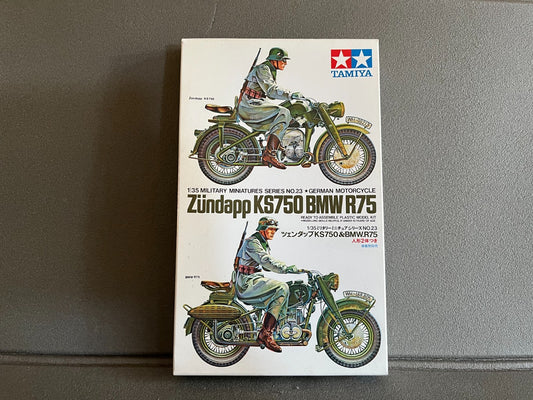 Maquette Militaire Figurine Soldat Moto Zundapp KS750 BMW R75 Tamiya 1/35