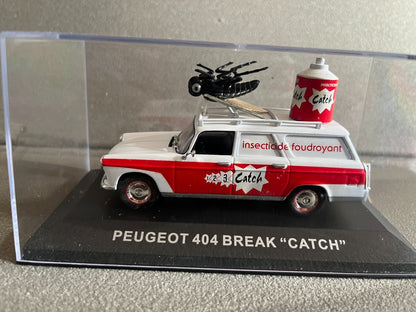 Voiture Miniature Publicitaire Peugeot 404 Break Catch au 1/43