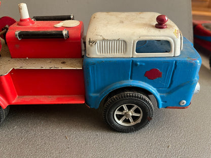 Jouet Ancien Voiture Miniature Tôle Camion Pompiers Gama Incomplet