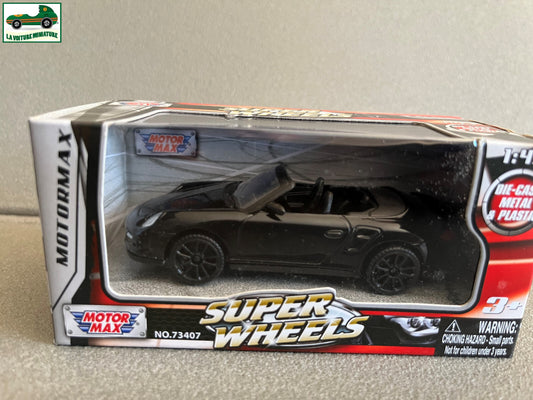 Voiture miniature Porsche 911 cabriolet black Motor Max 1/43