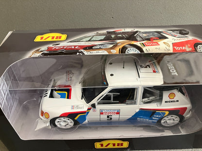 Voiture miniature Peugeot 205 Tour de Corse Rallye Saby 1986 Altaya au 1/18