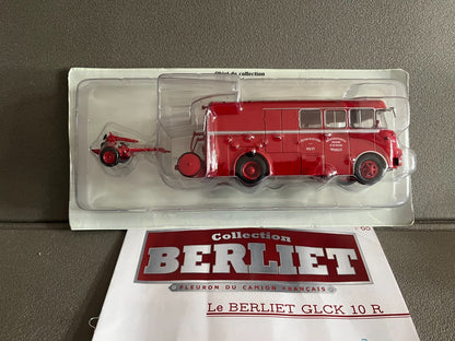 Voiture miniature Camion Berliet GLCK 10 R Pompiers Metz Hachette 1/43