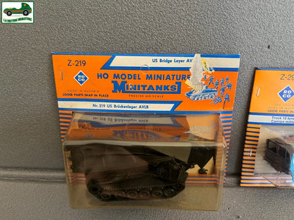 Miniature Engin Militaire Lot  2 Camion Char Roco Minitanks  1/87 HO Défauts HS
