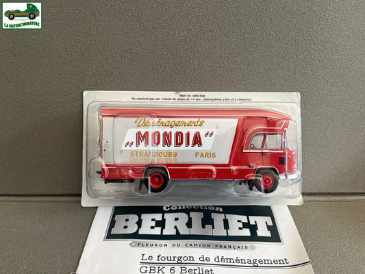 Voiture miniature Camion Berliet GBK 6 Déménagement Hachette 1/43