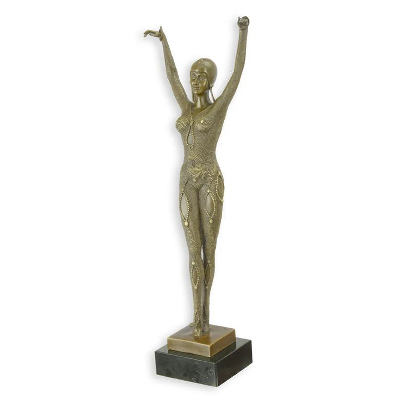 STATUE MODERNE SCULPTURE BRONZE APPELÉE DOURGA