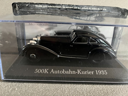 Voiture Miniature Mercedes 500k Autobahn Kurier 1935 Altaya au 1/43